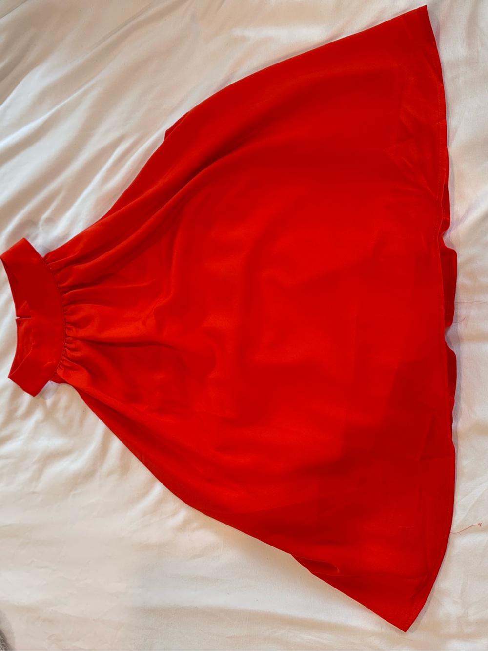 Bright Orange Halter Swing Top for Women